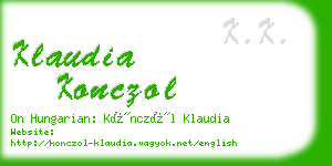 klaudia konczol business card